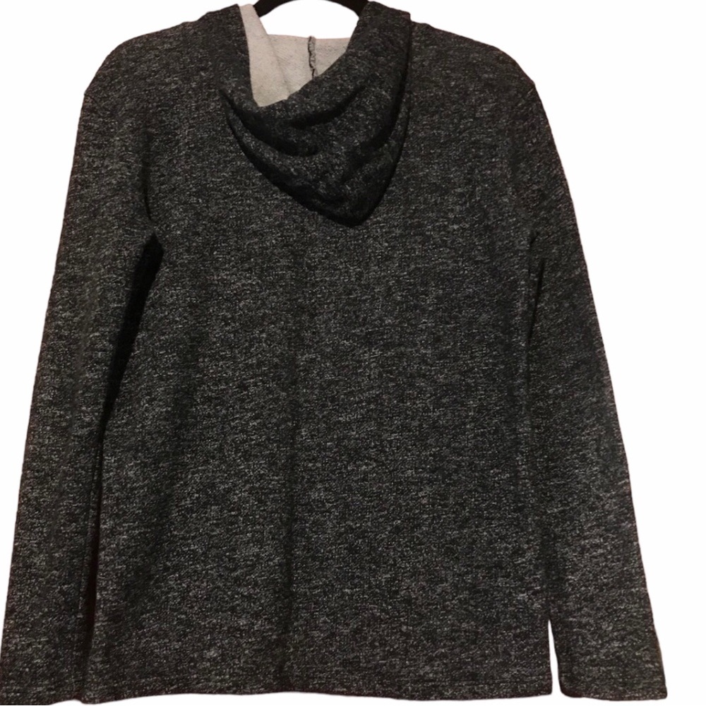 Fabletics Taj Black Marled Pullover Sweatshirt Ho… - image 3